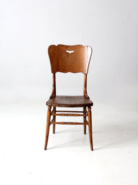 antique oak accent chair