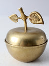 mid-century figurative brass box