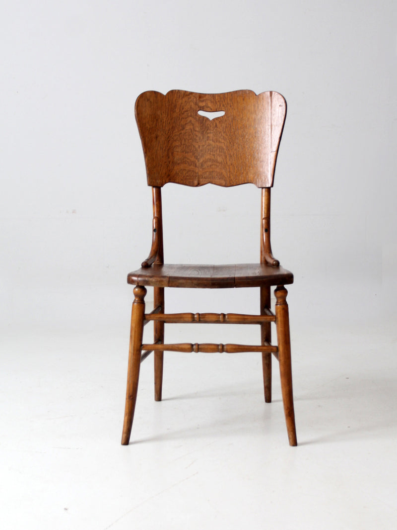 antique oak accent chair