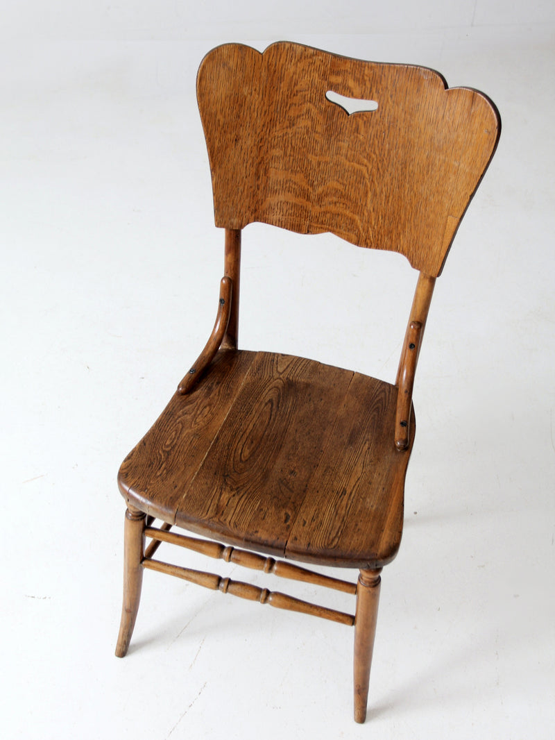 antique oak accent chair