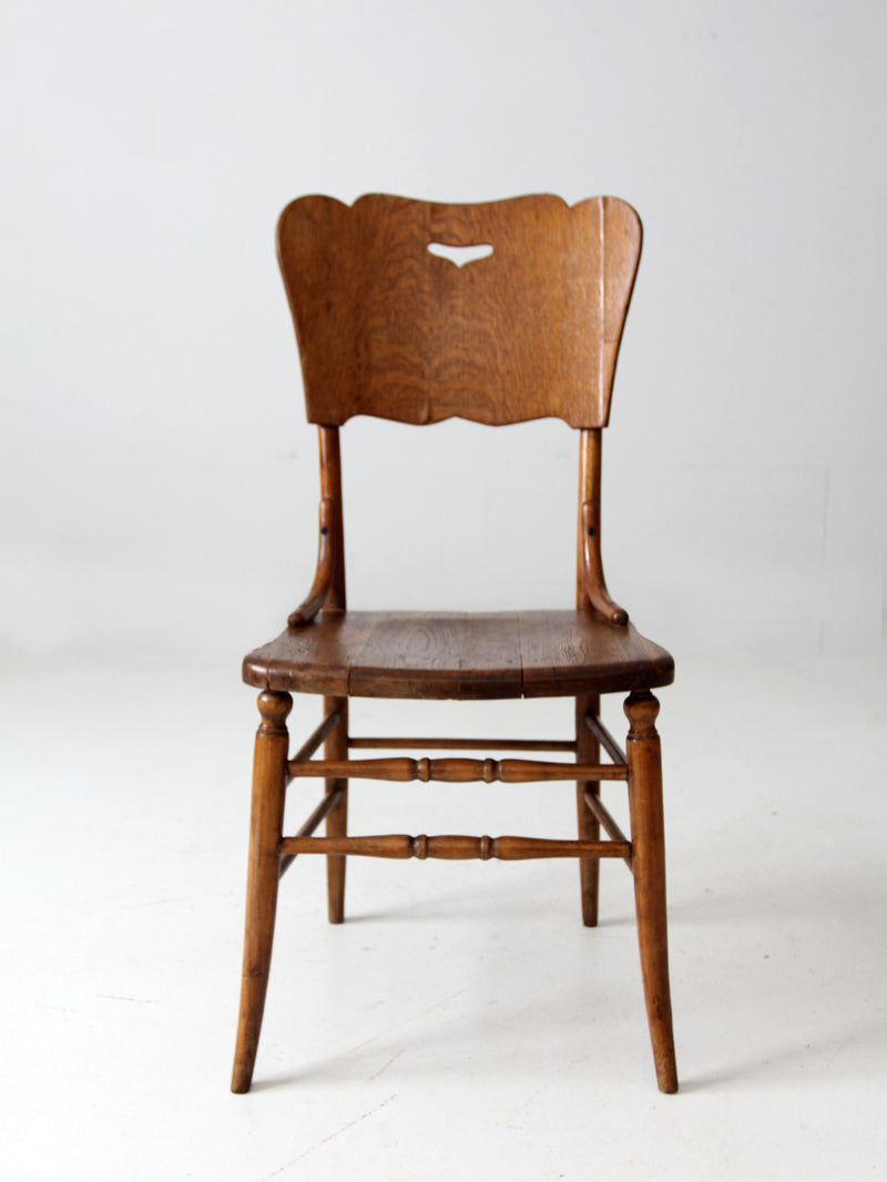 antique oak accent chair