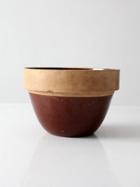 antique American stoneware mixing bowl