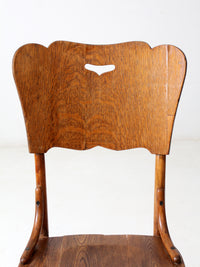 antique oak accent chair