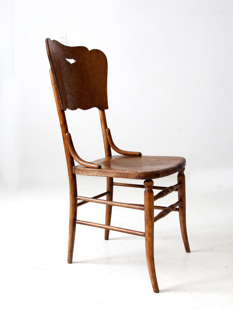 antique oak accent chair