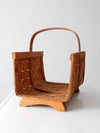 vintage splint oak gathering basket