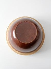 antique American stoneware mixing bowl