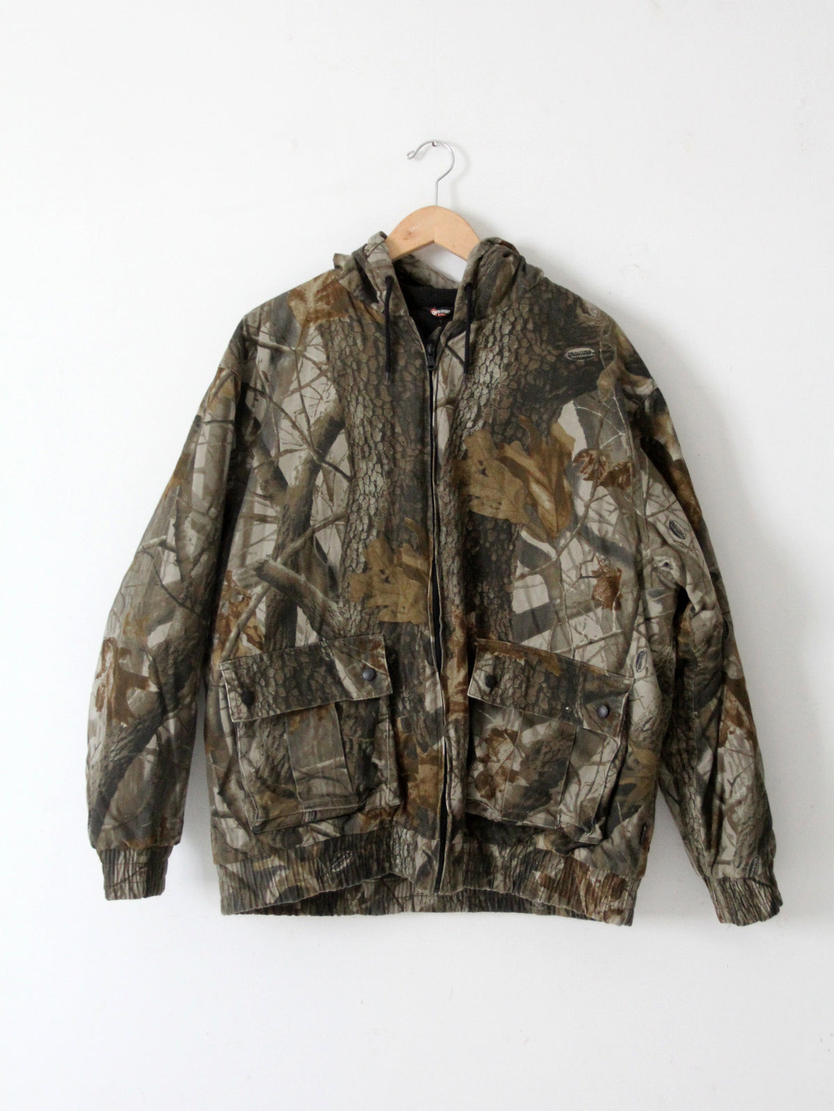 vintage Outfitters Ridge woodland camouflage hooded jacket | size large