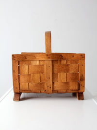vintage splint oak gathering basket
