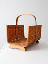 vintage splint oak gathering basket