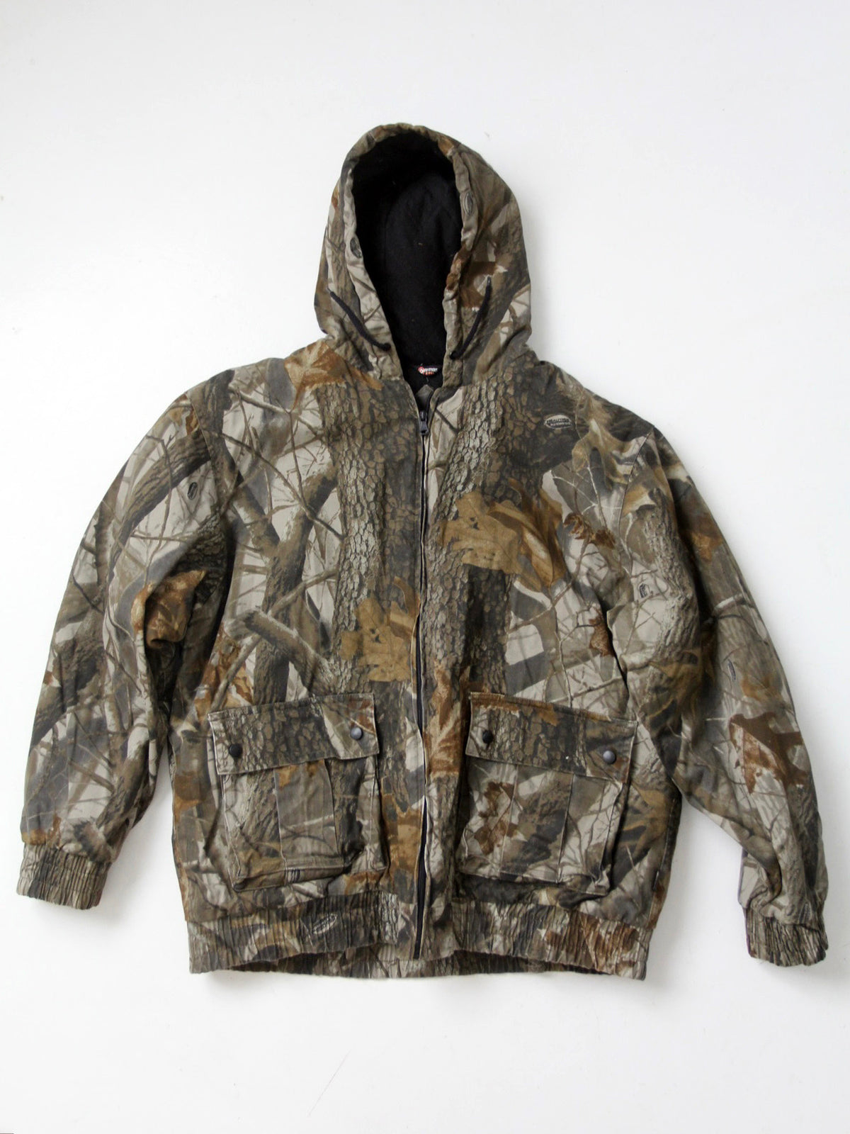 vintage Outfitters Ridge woodland camouflage hooded jacket | size large