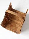 vintage splint oak gathering basket