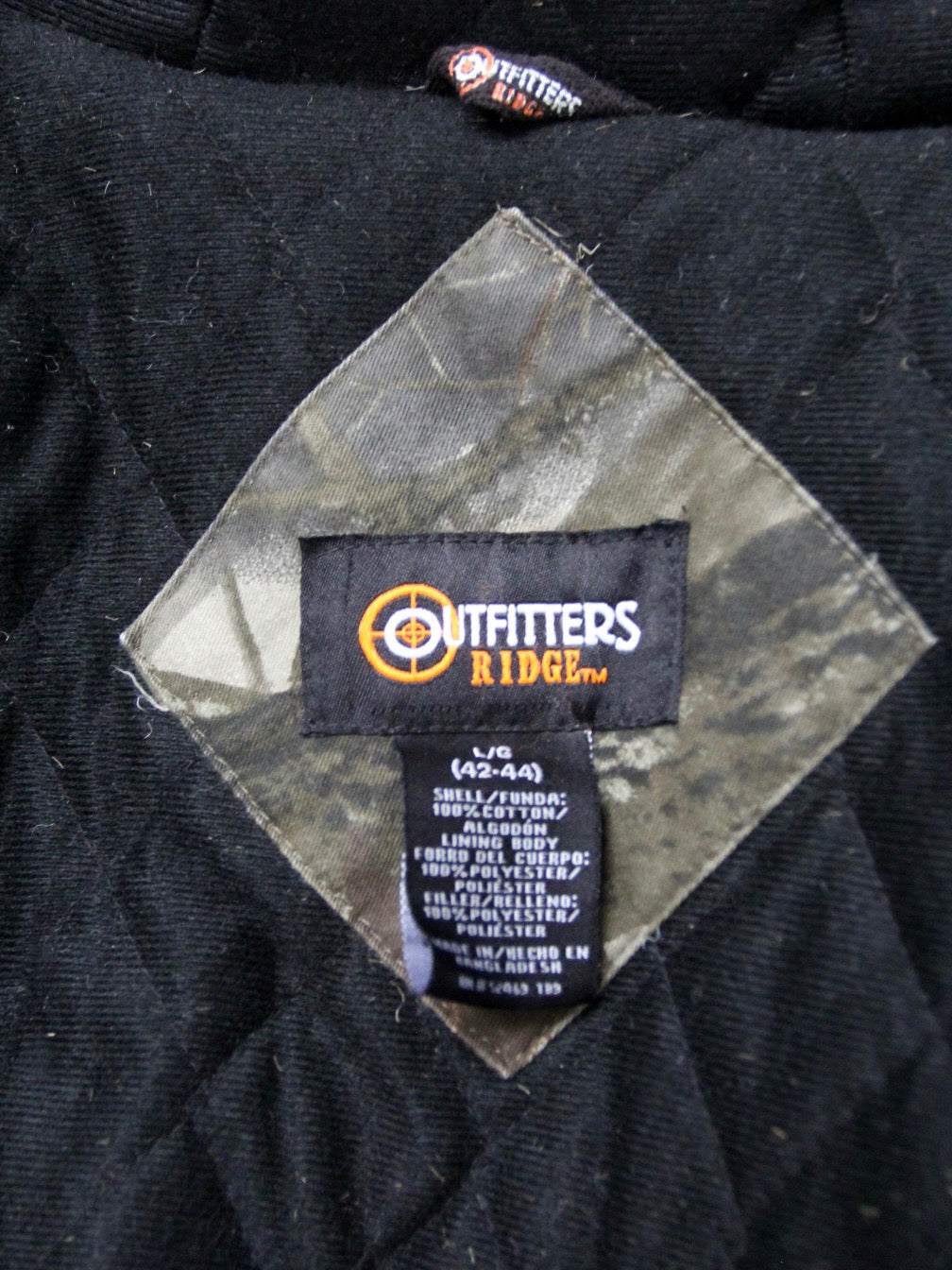 vintage Outfitters Ridge woodland camouflage hooded jacket | size large