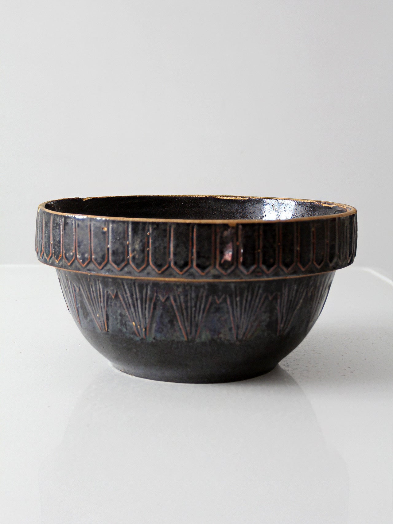 antique stoneware bowl