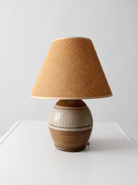vintage handmade studio pottery table lamp