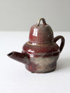 vintage studio pottery tea pot