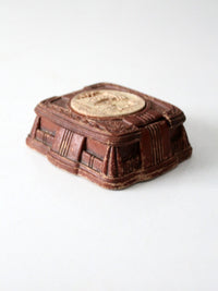 vintage 1940s Wisconsin Dells Syroco-style souvenir dresser box