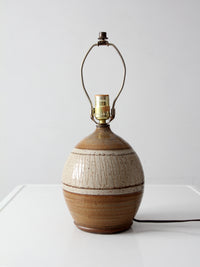 vintage handmade studio pottery table lamp