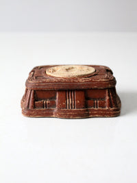 vintage 1940s Wisconsin Dells Syroco-style souvenir dresser box