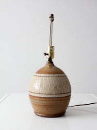 vintage handmade studio pottery table lamp