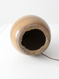 vintage handmade studio pottery table lamp