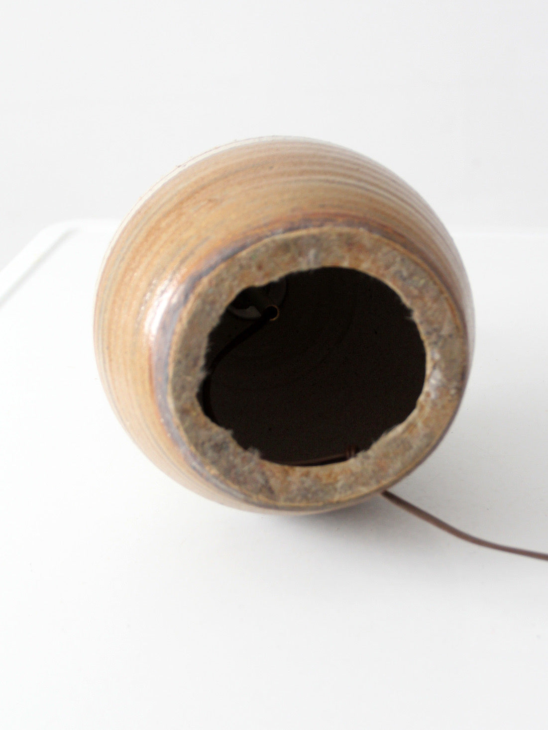 vintage handmade studio pottery table lamp