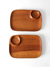 mid-century snack tray pair