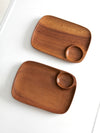 mid-century snack tray pair