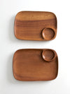 mid-century snack tray pair