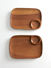 mid-century snack tray pair