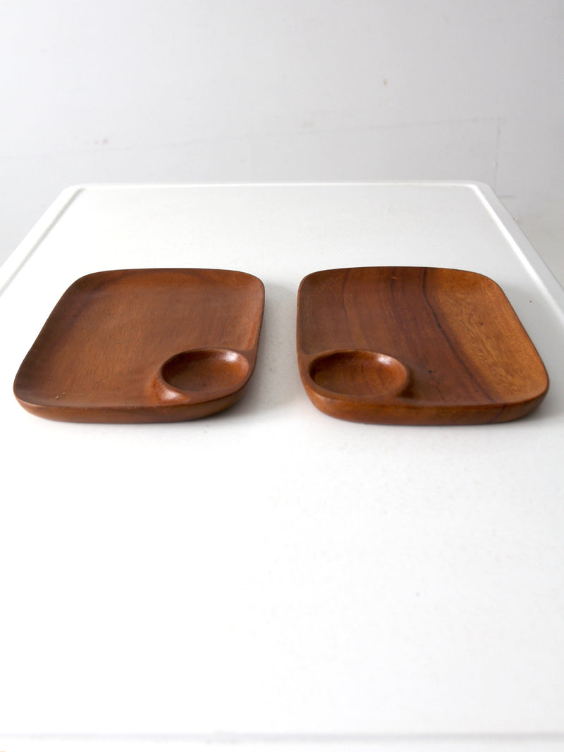 mid-century snack tray pair