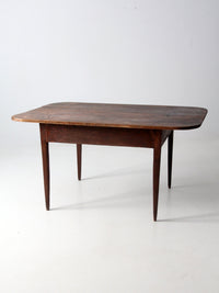antique primitive wide two-board farm table
