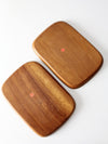 mid-century snack tray pair