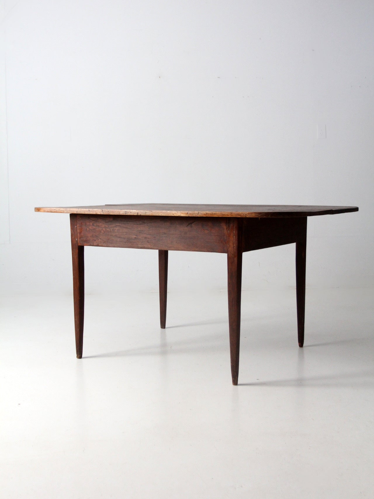 antique primitive wide two-board farm table