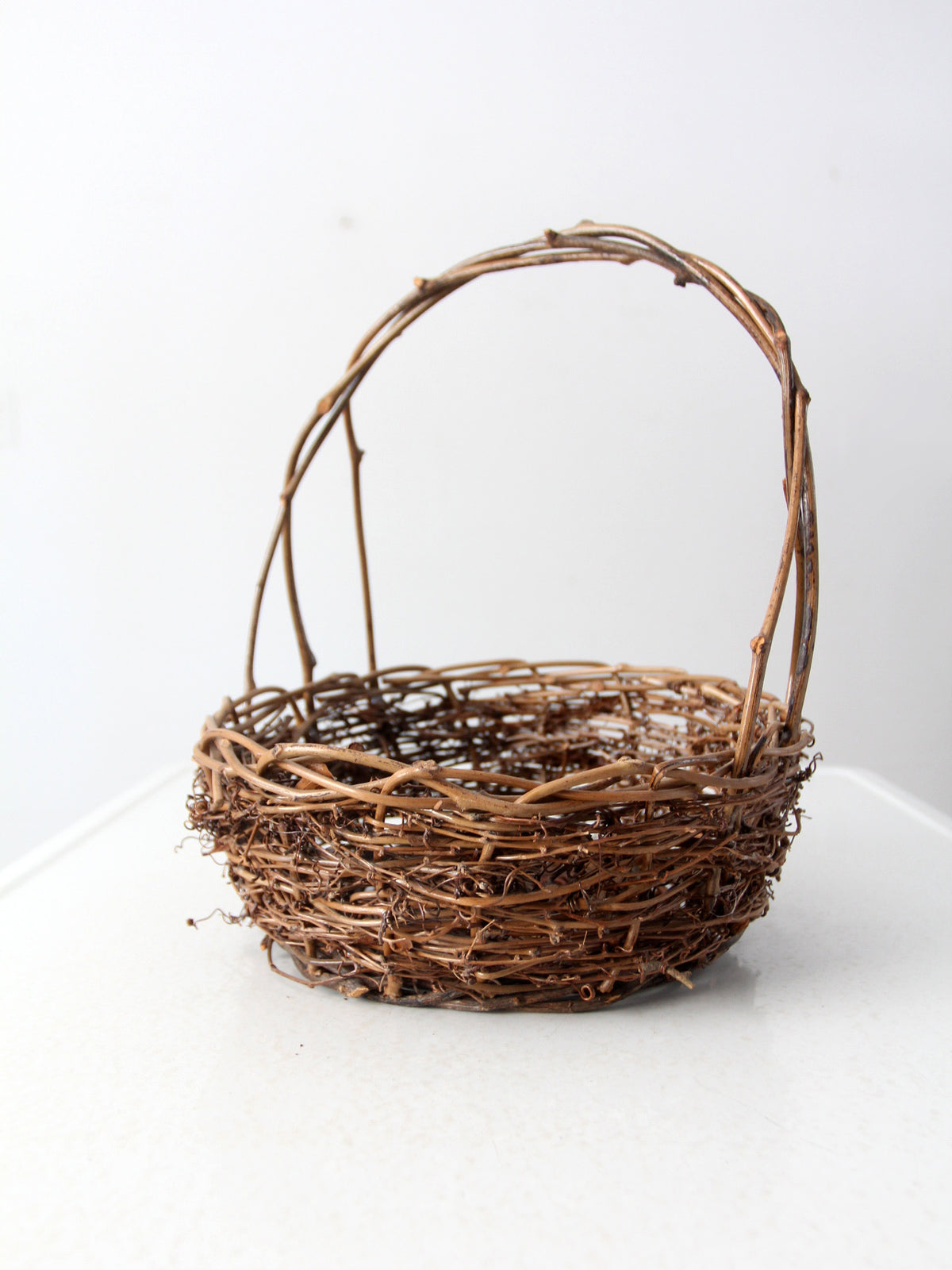 vintage rustic twig basket