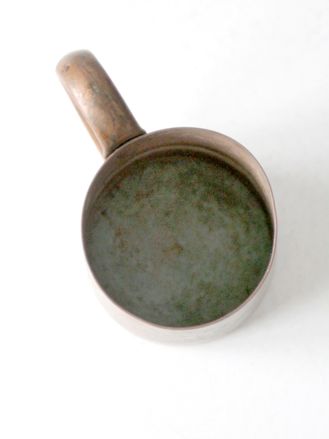 vintage copper mug with riveted handle