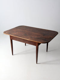 antique primitive wide two-board farm table