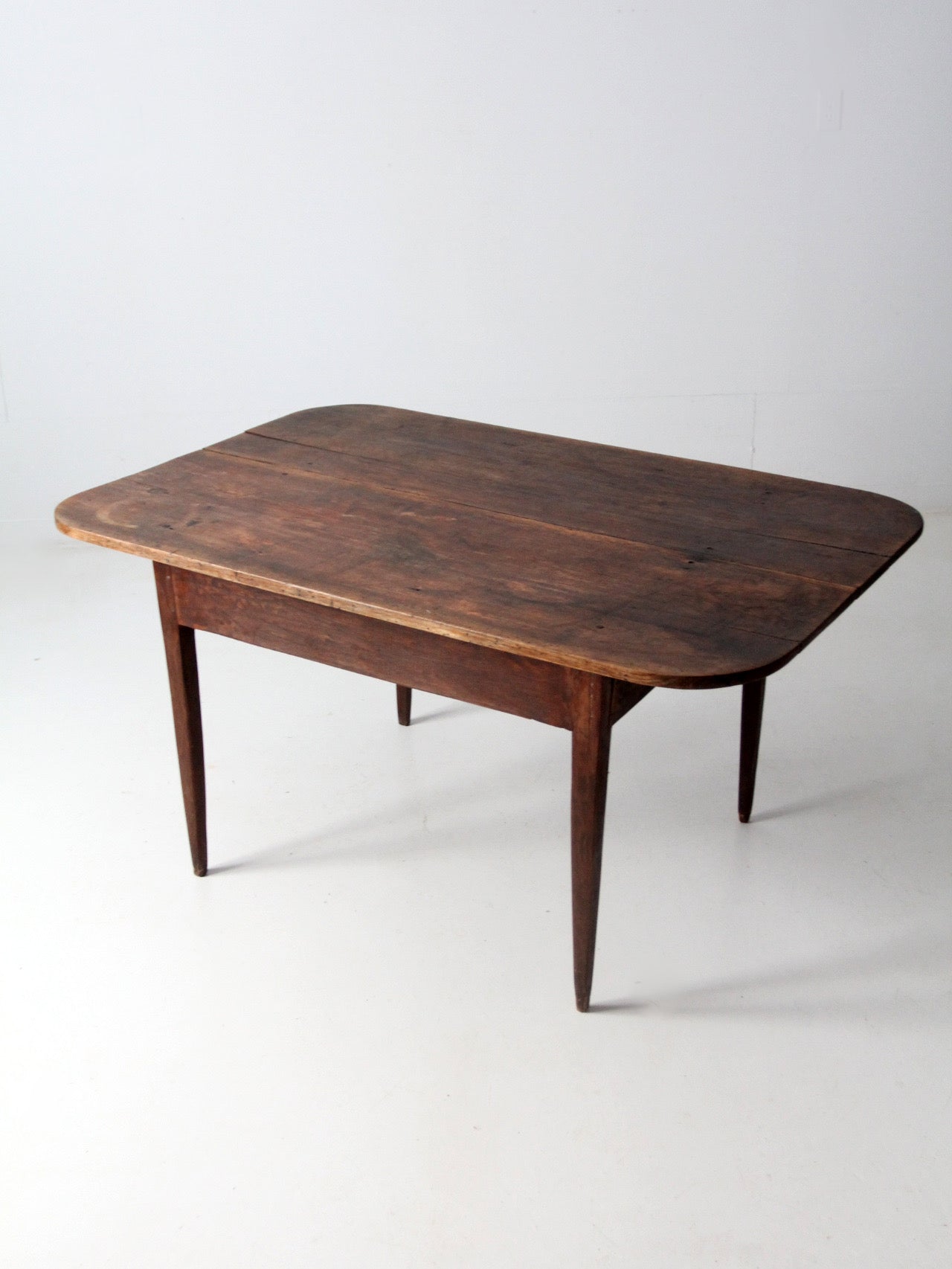 antique primitive wide two-board farm table