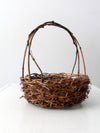 vintage rustic twig basket