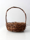 vintage rustic twig basket