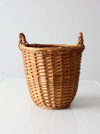 vintage wicker basket with handles