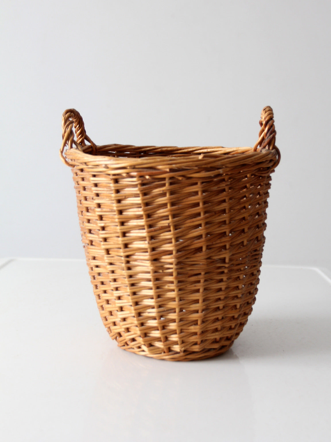 vintage wicker basket with handles