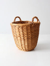 vintage wicker basket with handles