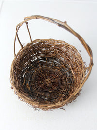 vintage rustic twig basket