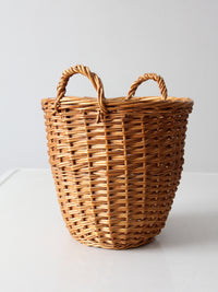 vintage wicker basket with handles