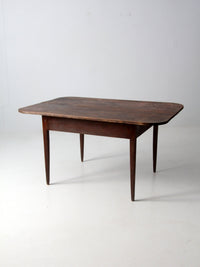 antique primitive wide two-board farm table