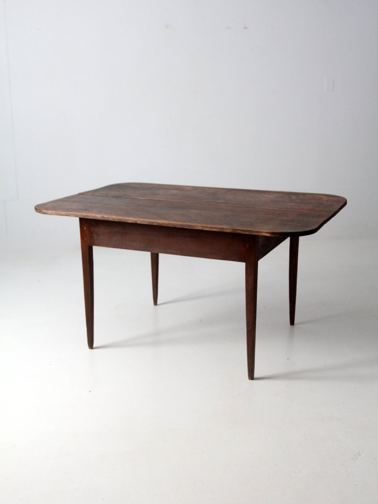 antique primitive wide two-board farm table