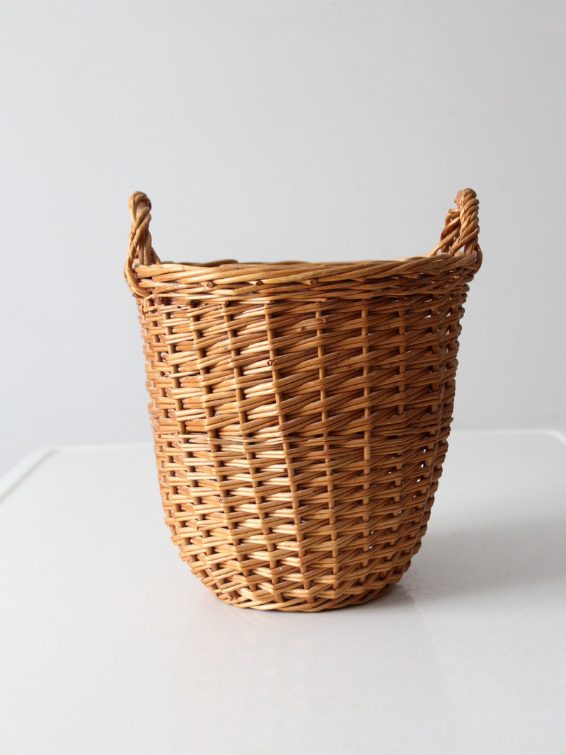 vintage wicker basket with handles