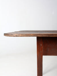 antique primitive wide two-board farm table