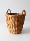 vintage wicker basket with handles