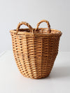 vintage wicker basket with handles